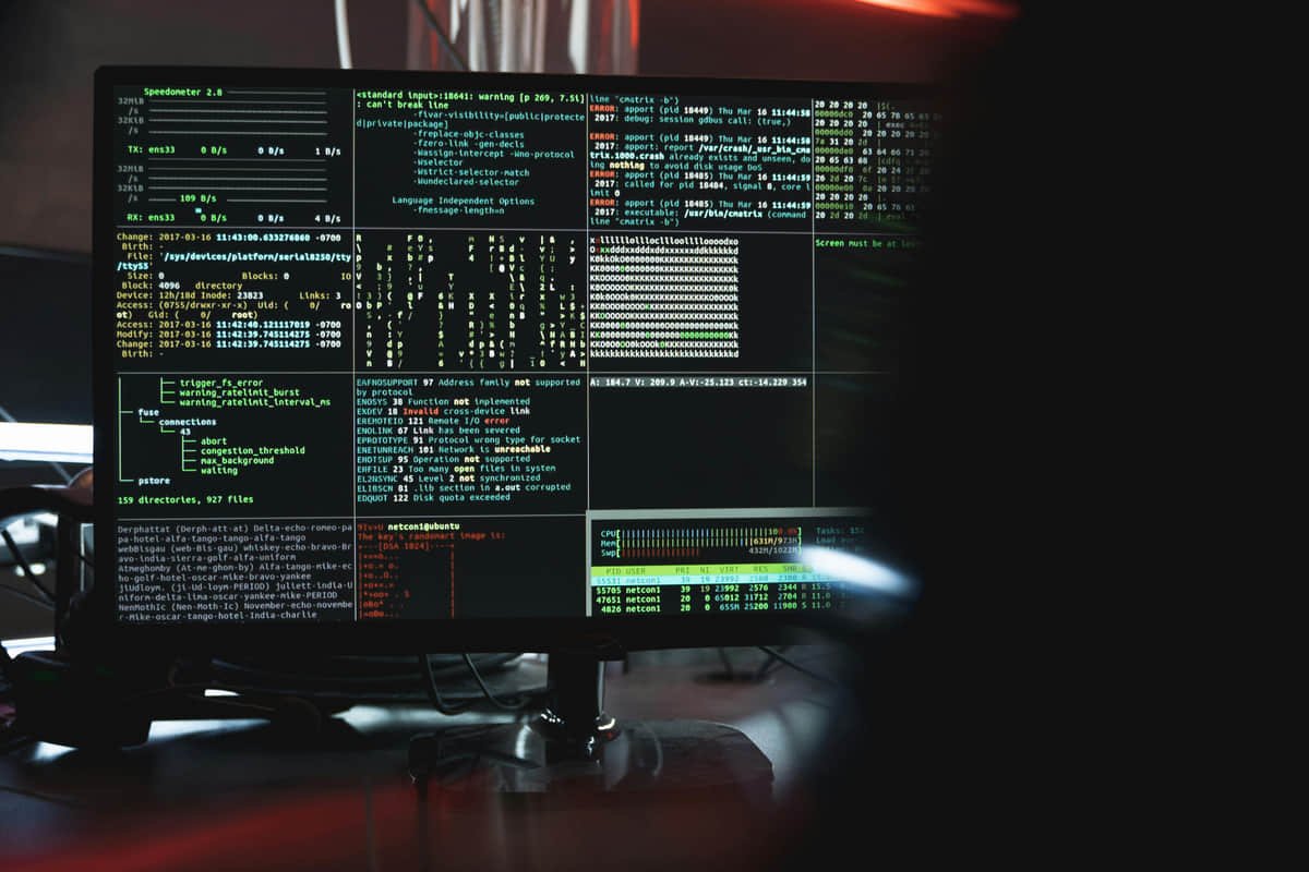 Security and data continue to absorb a meaningful share of technical demand in 2026. Visualization of cybersecurity data and protection technology on a digital screen.